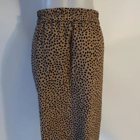 NWT Womens J. Crew Camel Brown Black Straight Pencil Midi Skirt M - Picture 4 of 6